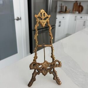 Solid Brass Ornate Gold Display Easel